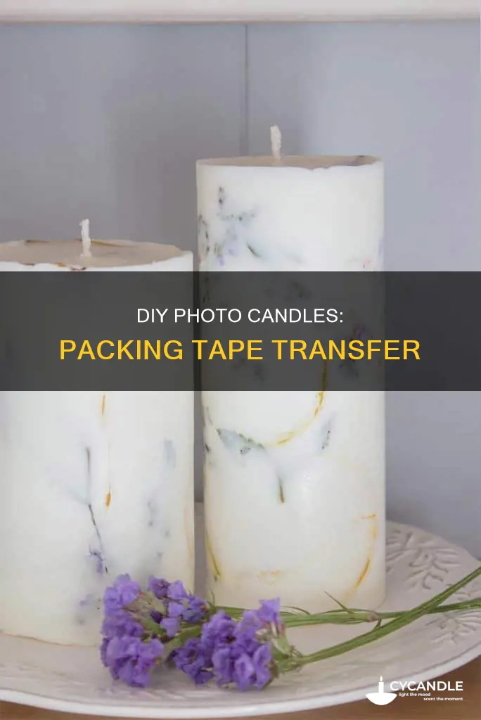 how to packing tape photo candle