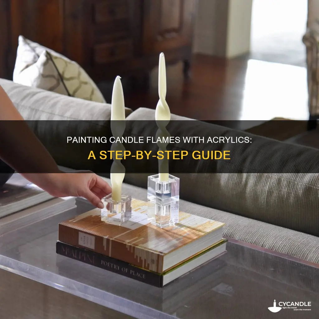 how to paint a candle flame with acrylic