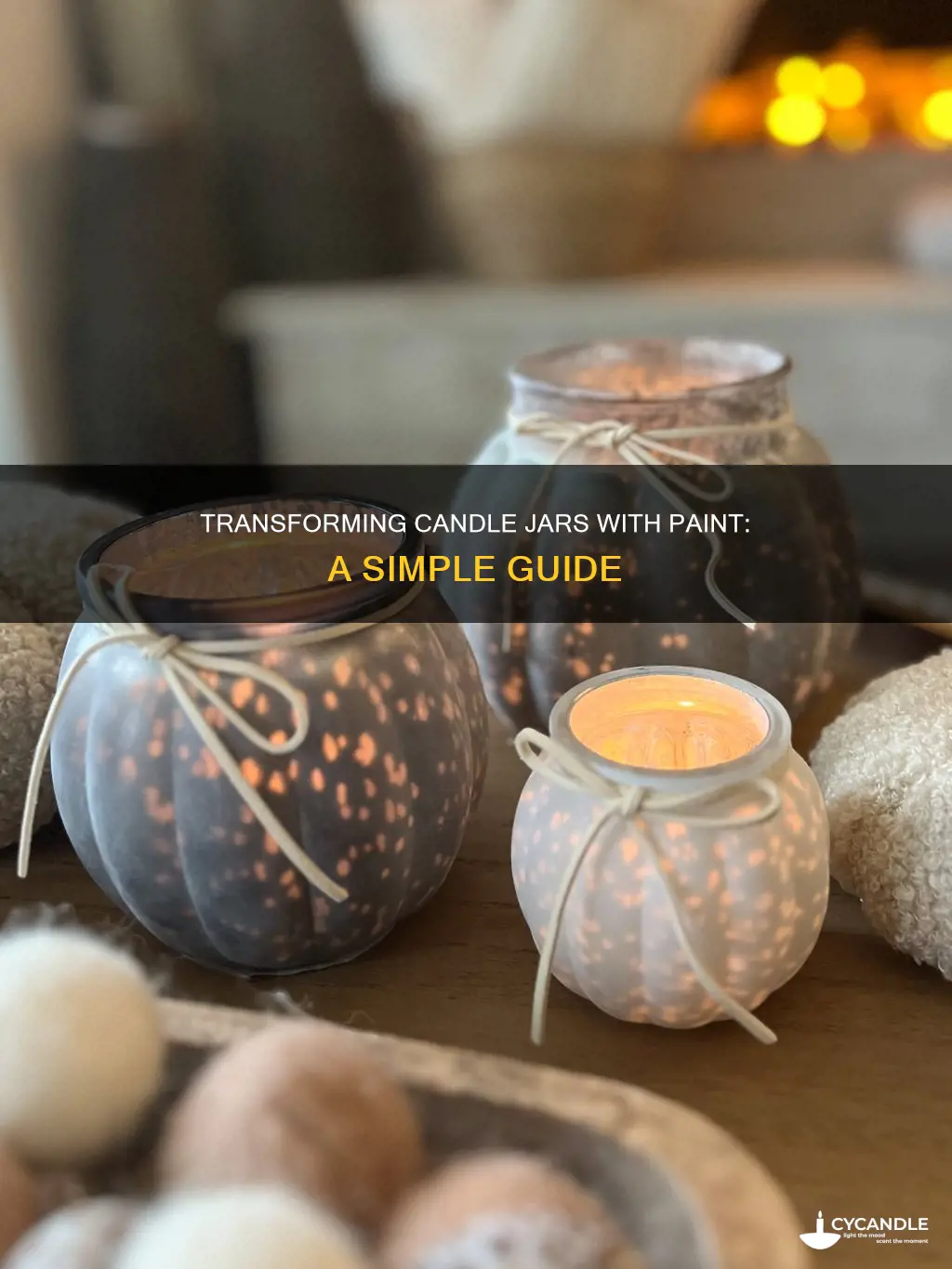 how to paint a candle jar