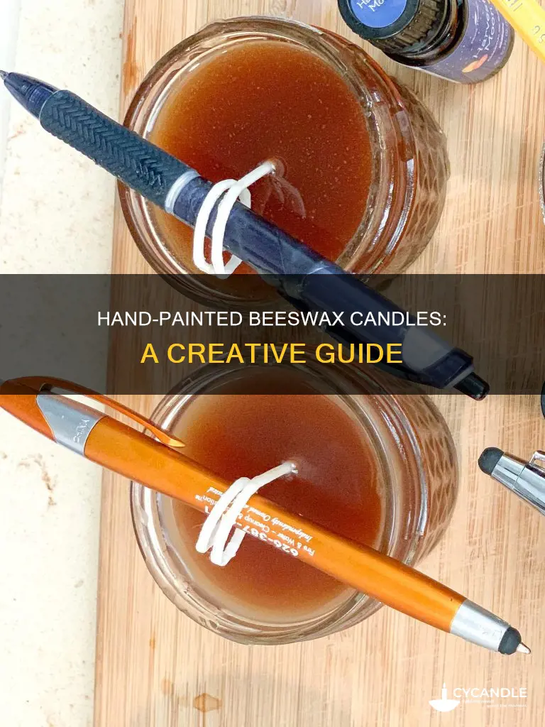 how to paint beeswax candles