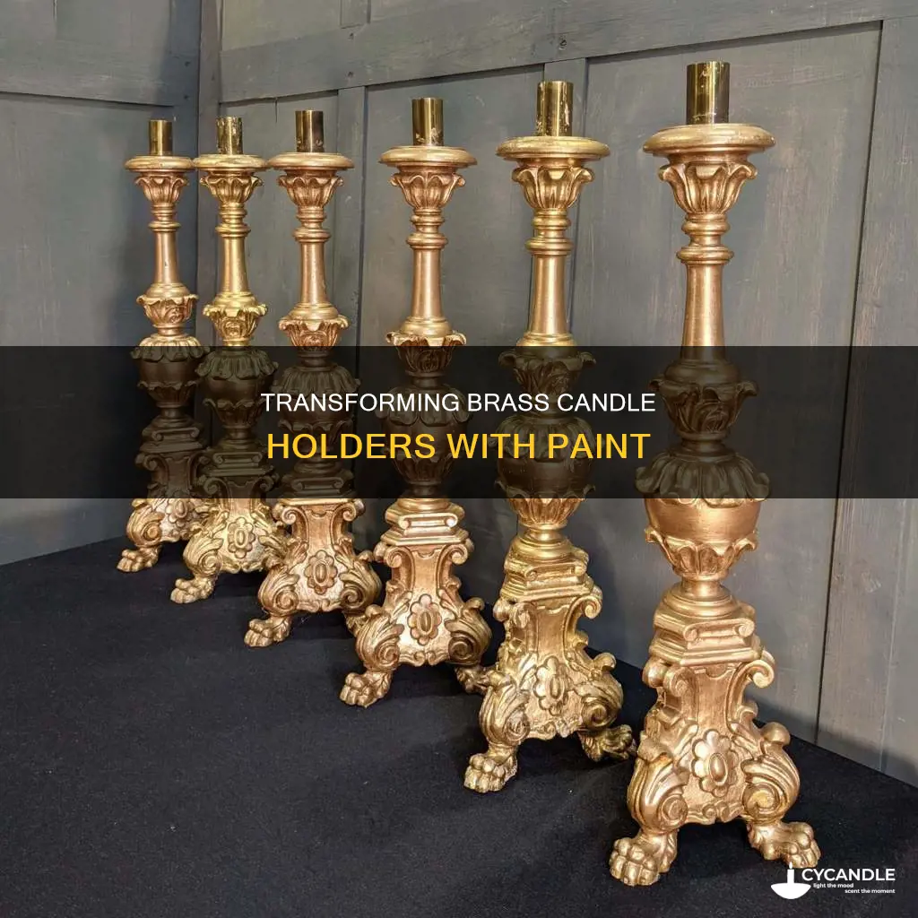 how to paint brass candle holders