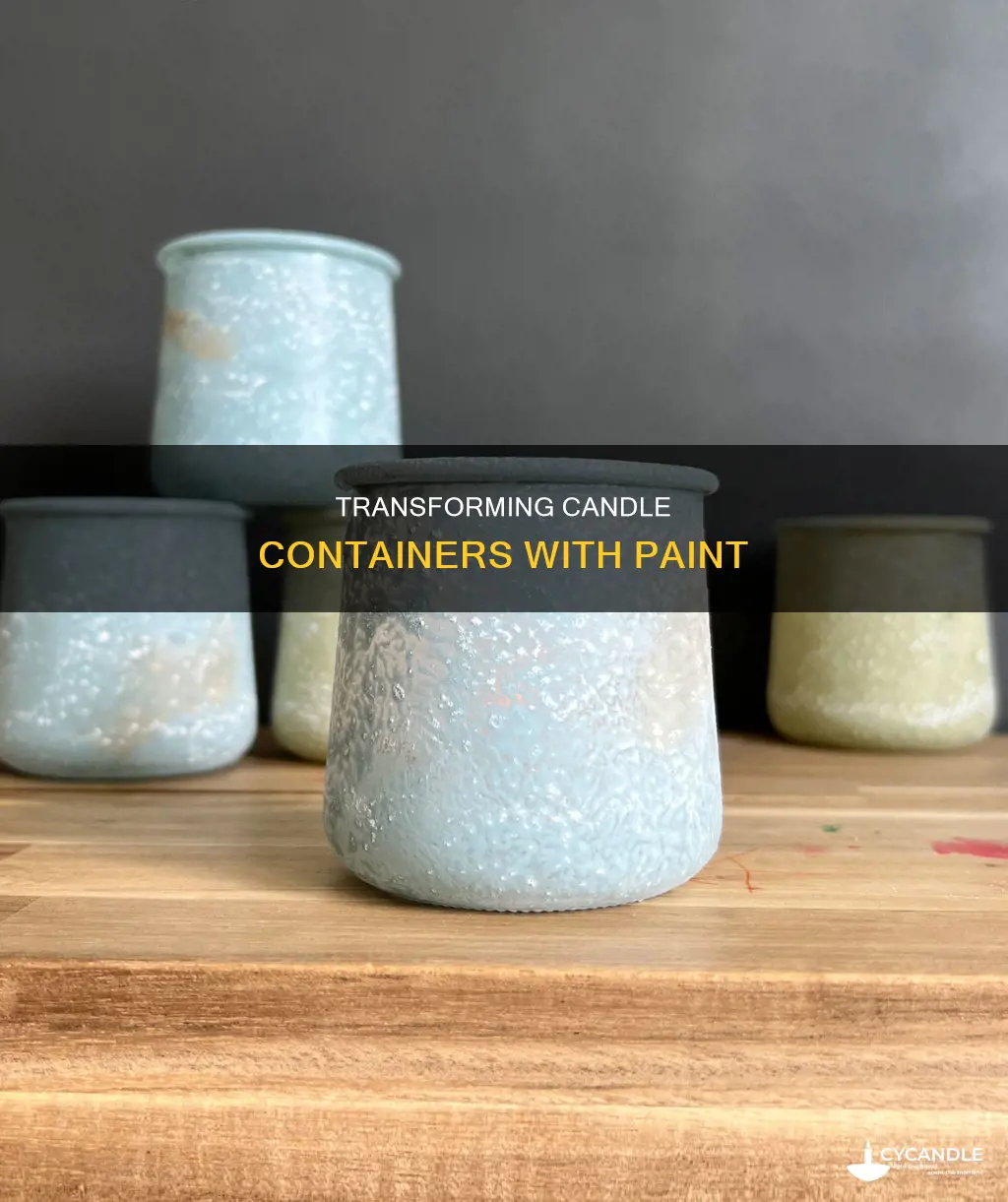 how to paint candle containers