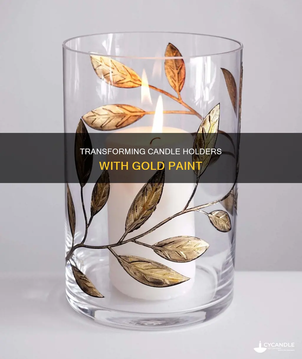 how to paint candle holders gold