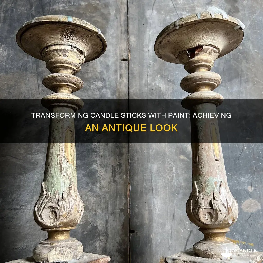 how to paint candle stiks antiques
