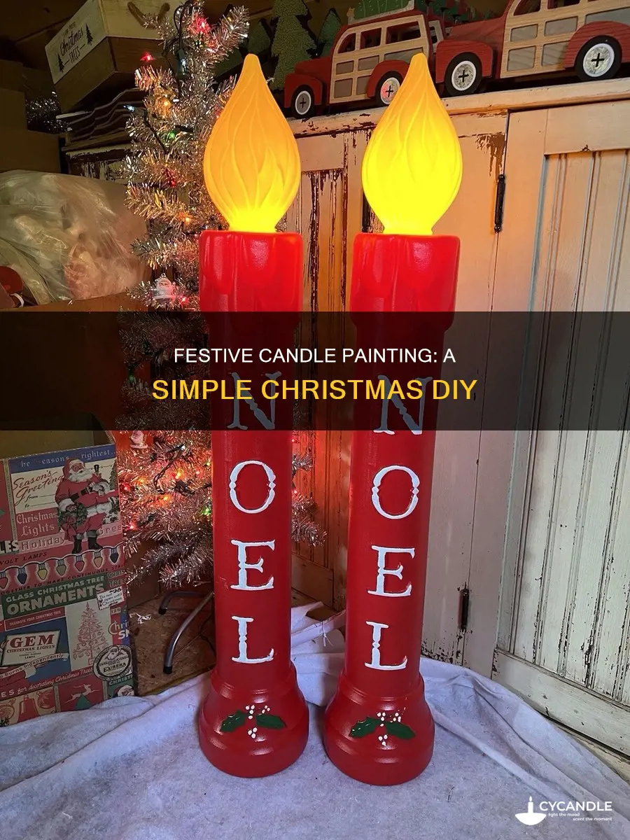 how to paint candles for christmas