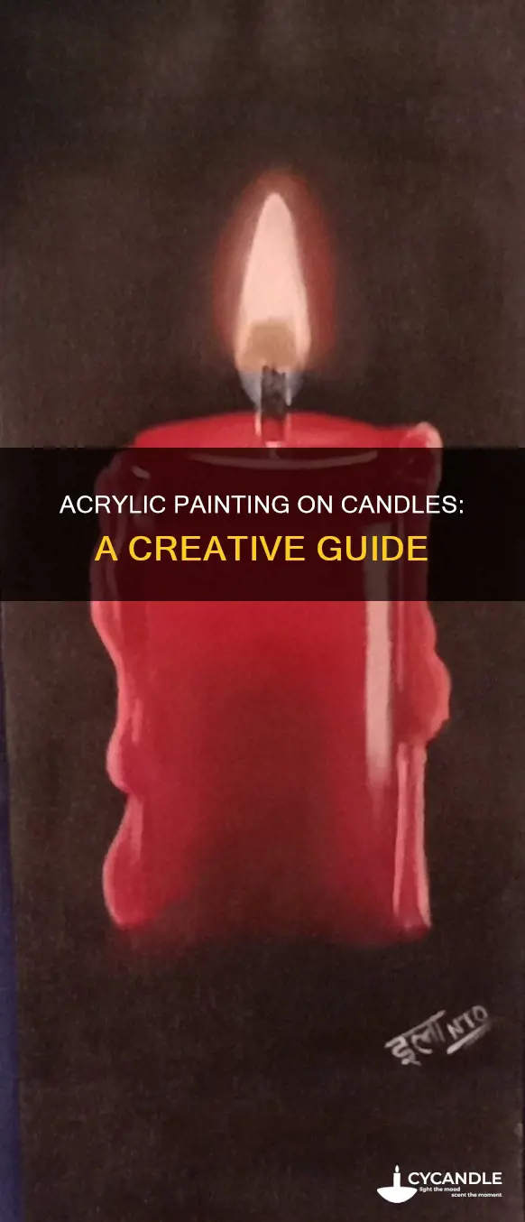 how to paint candles with acrylic paint