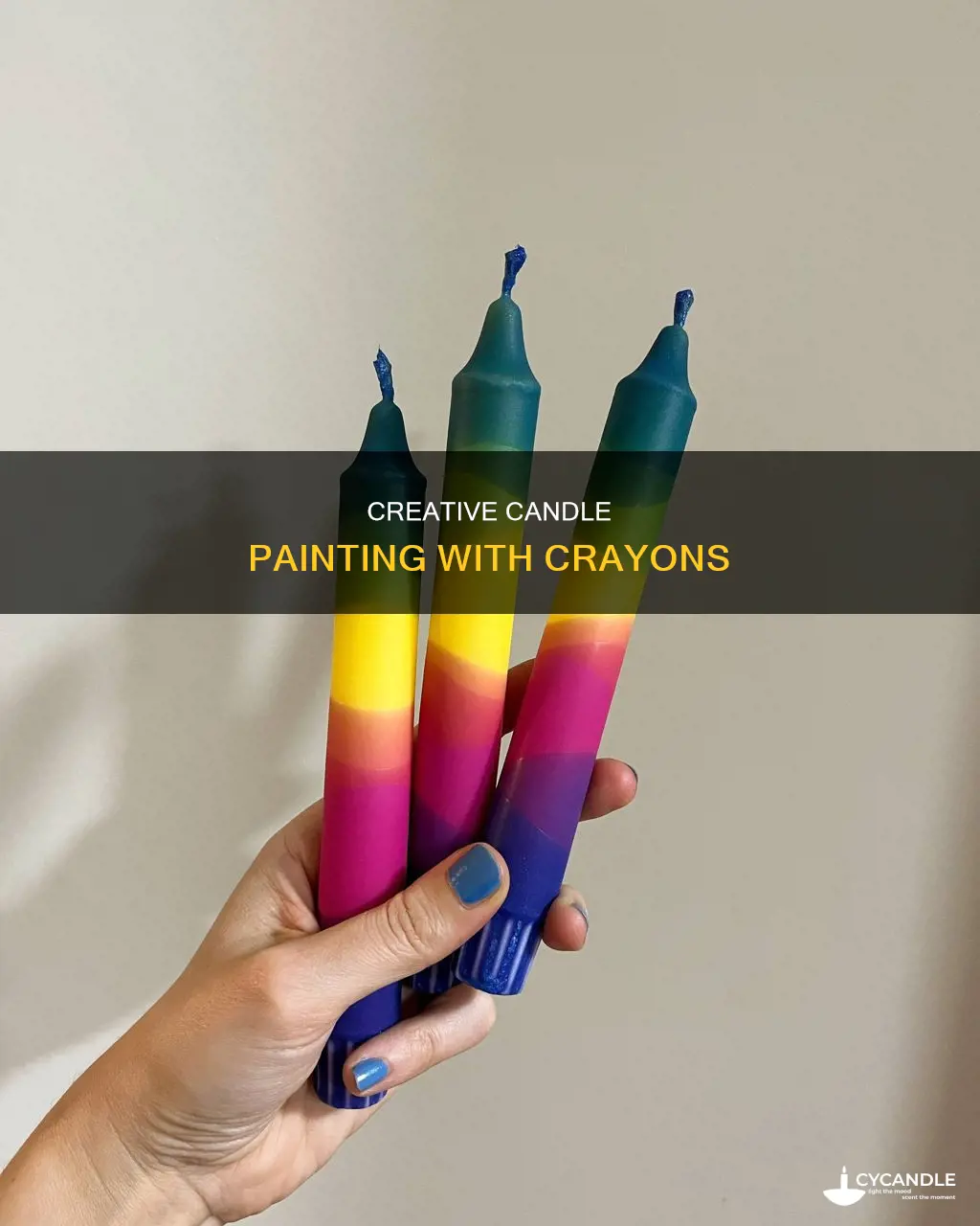 how to paint candles with crayons