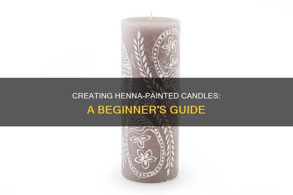 how to paint candles with henna