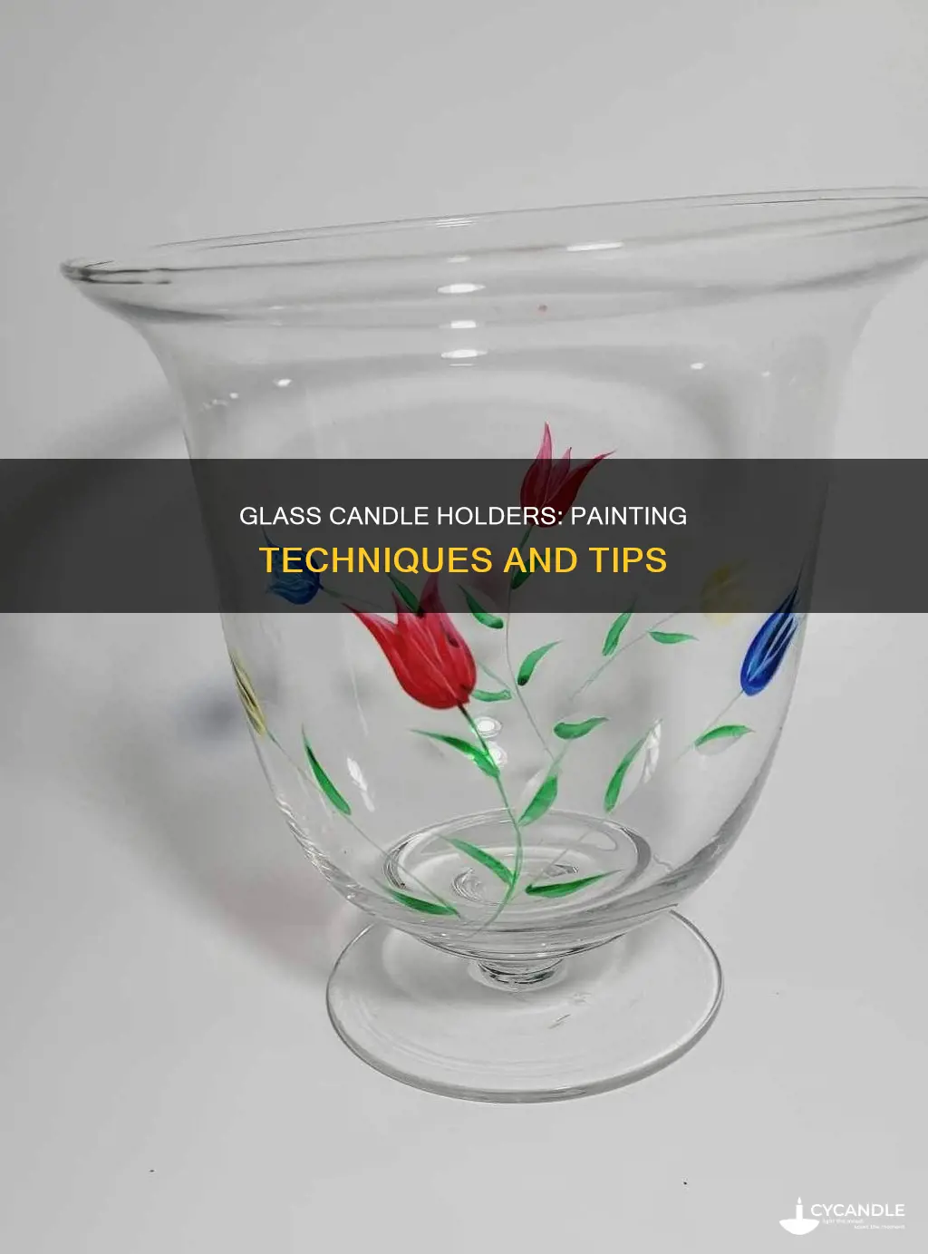 how to paint glass candle holders