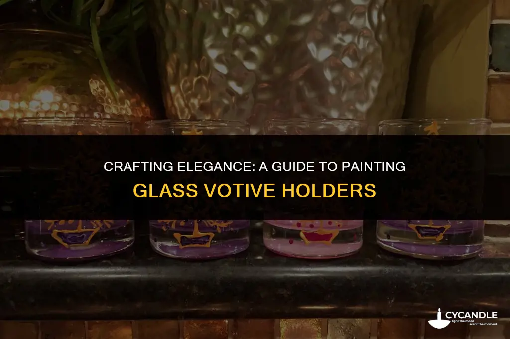 how to paint glass votive holders