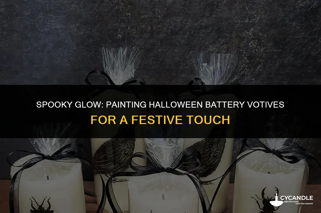 how to paint halloween battery votive