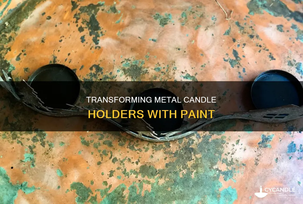 how to paint metal candle holders