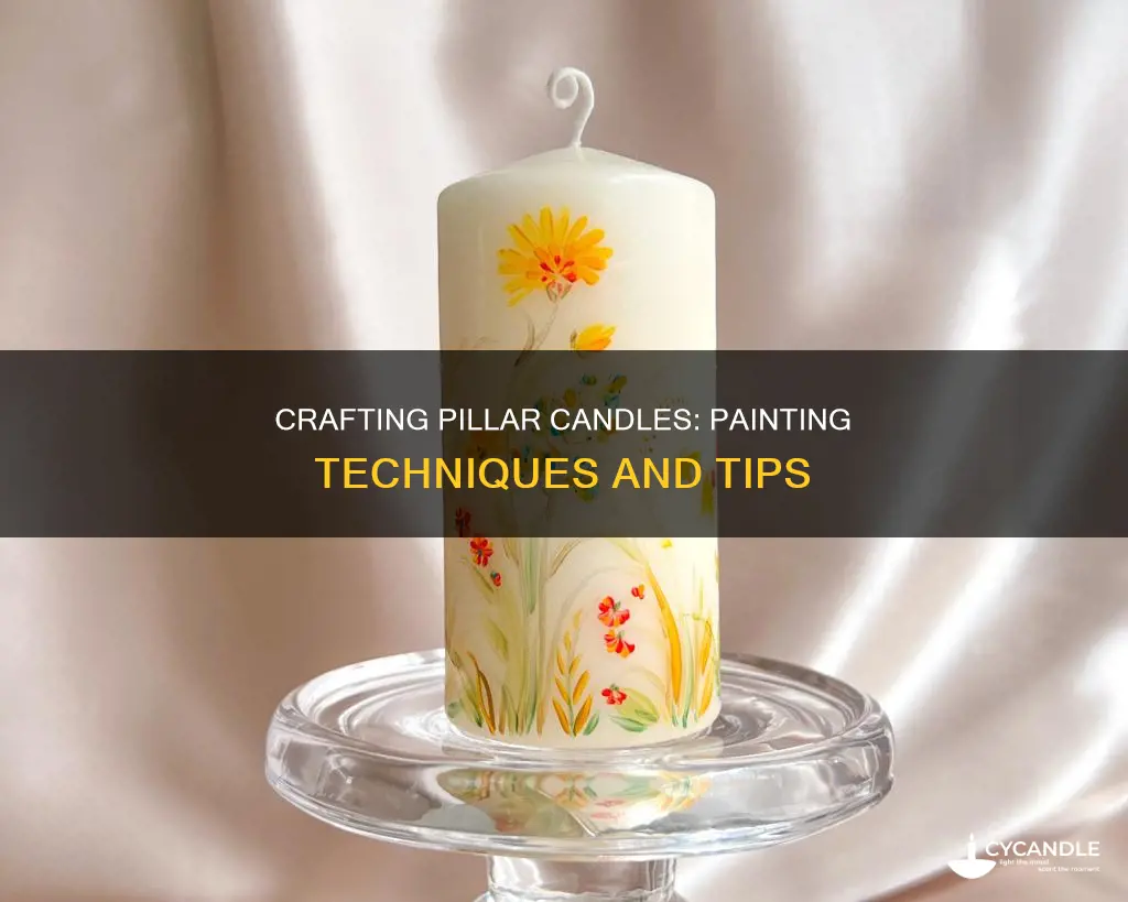 how to paint pillar candles