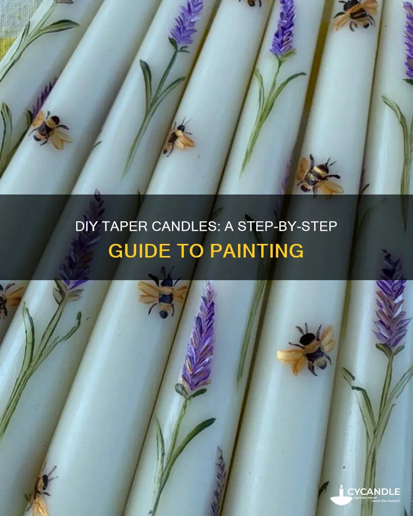 how to paint taper candles
