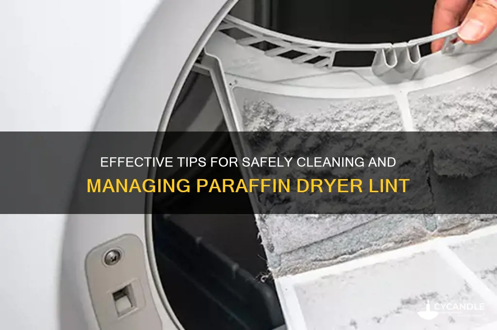 how to paraffin dryer lint