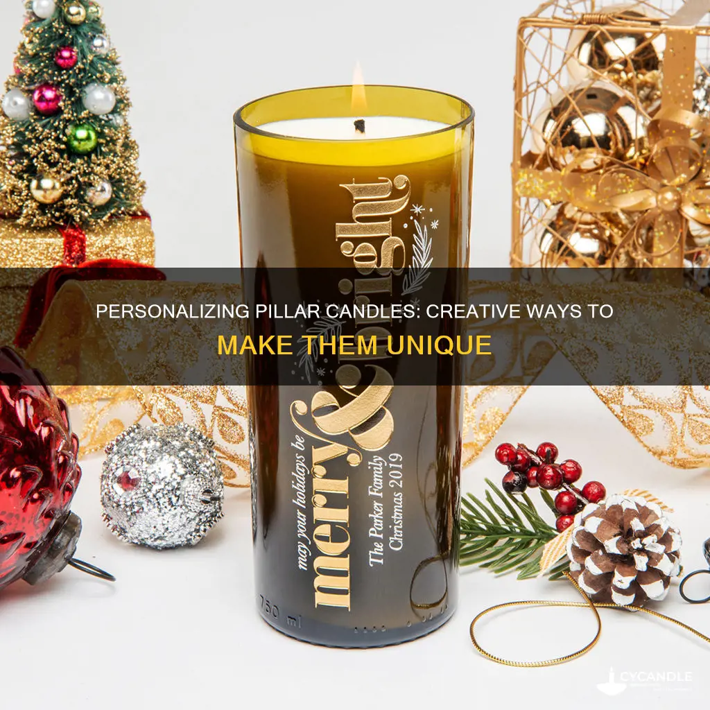 how to personalize a pillar candle