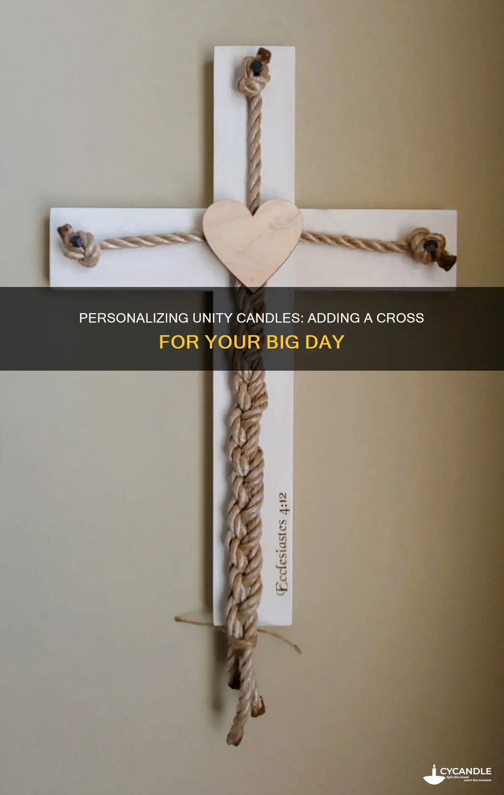 how to personalize unity candles with a cross
