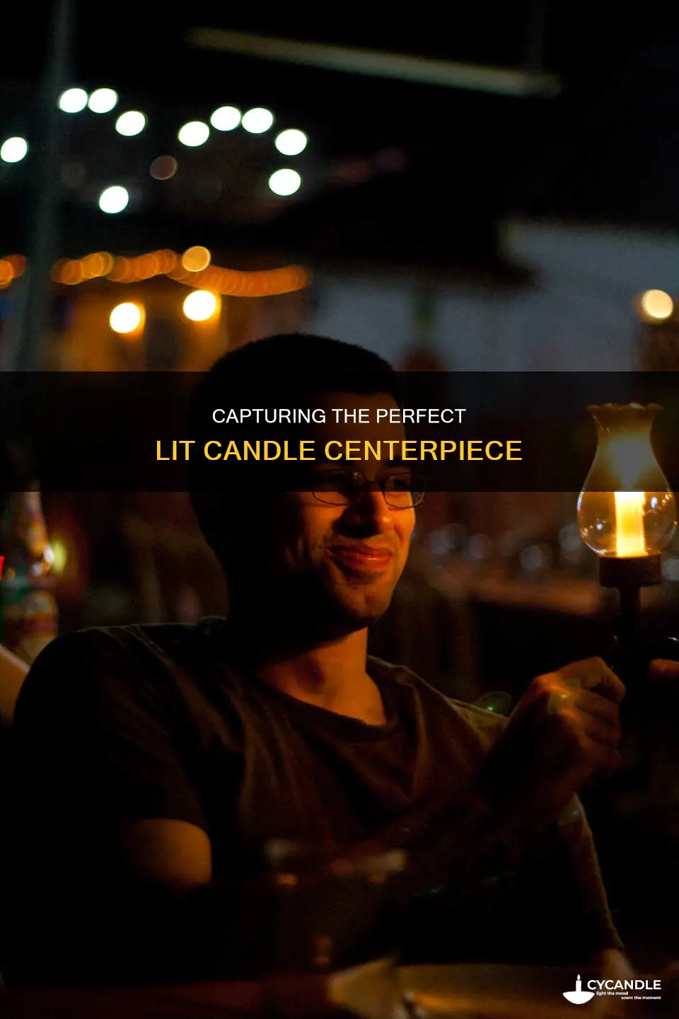 how to photo shoot lit candle centerpiece