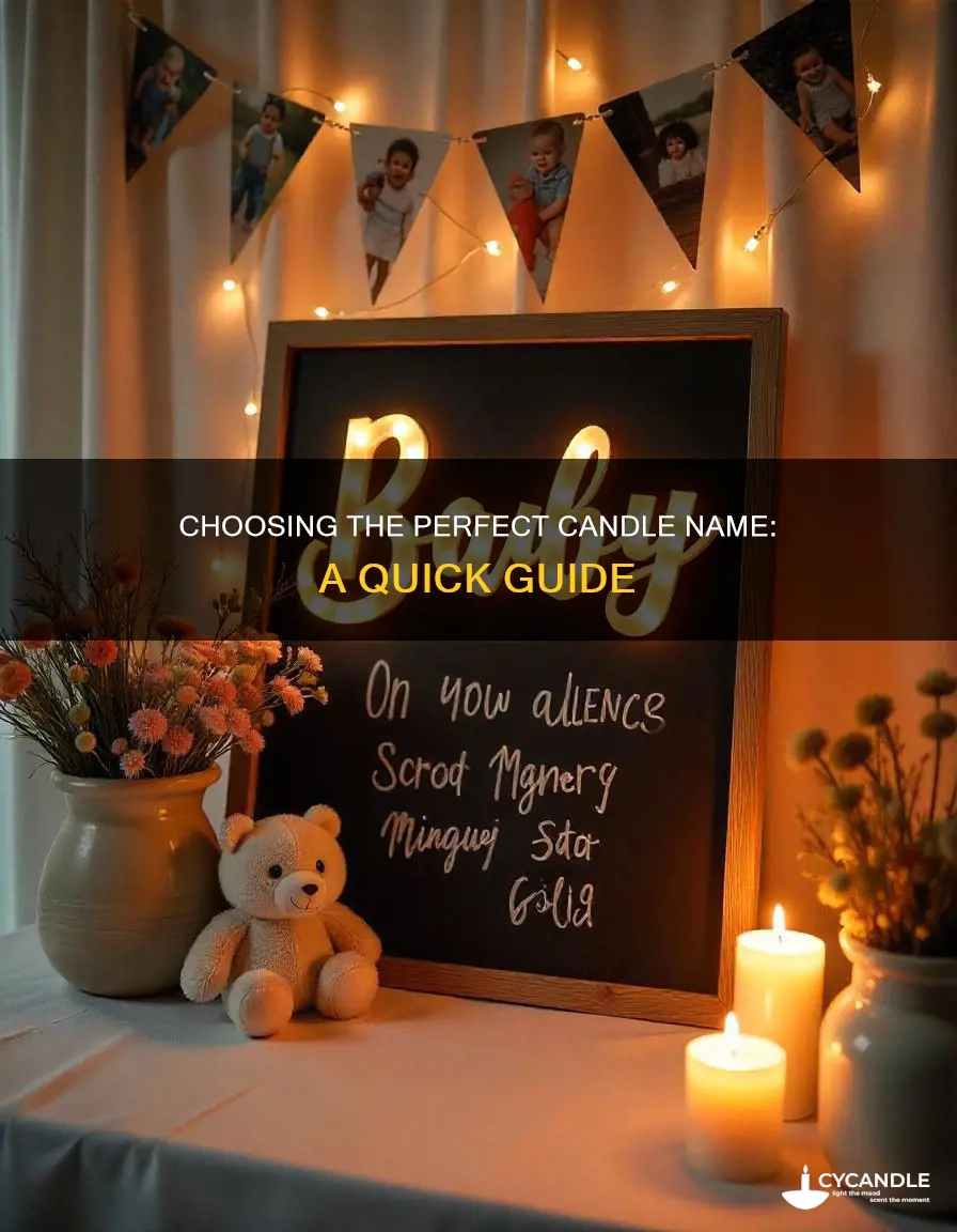 how to pick candle anmes