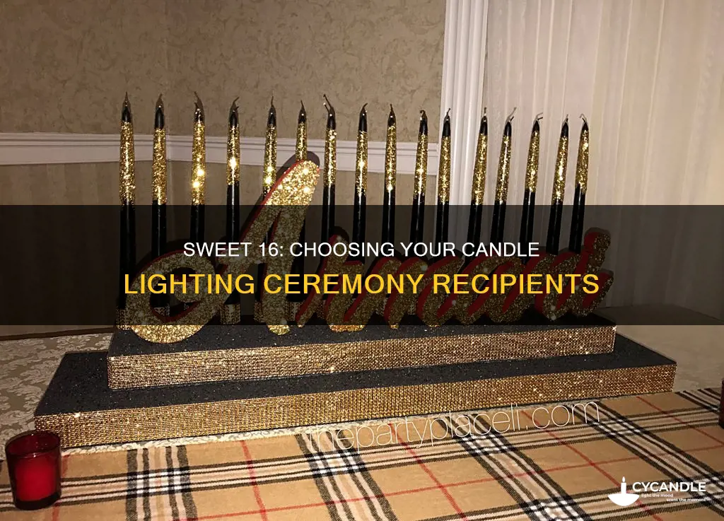 how to pick your sweet 16 candle reipients