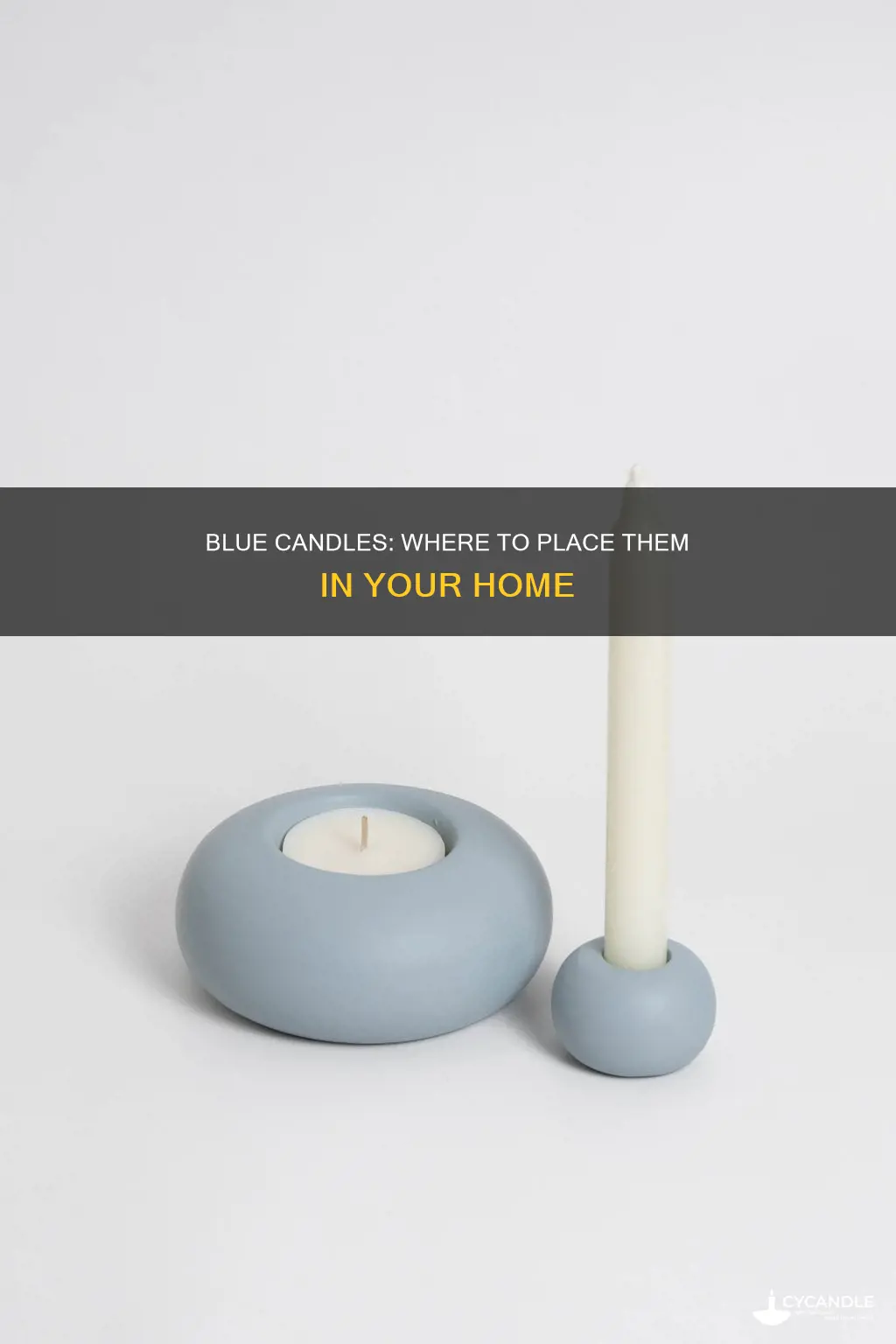 how to place blue candles