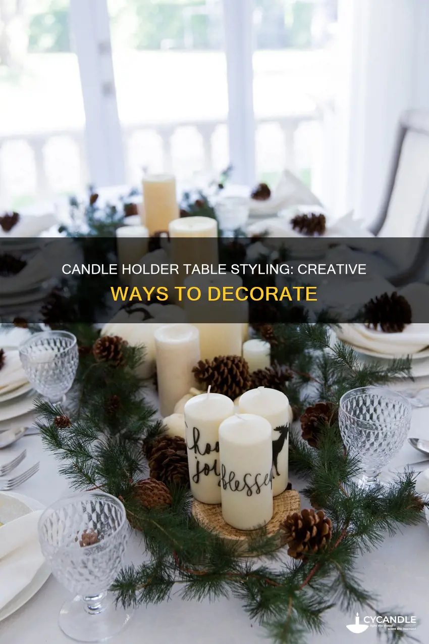 how to place candle holders on tables