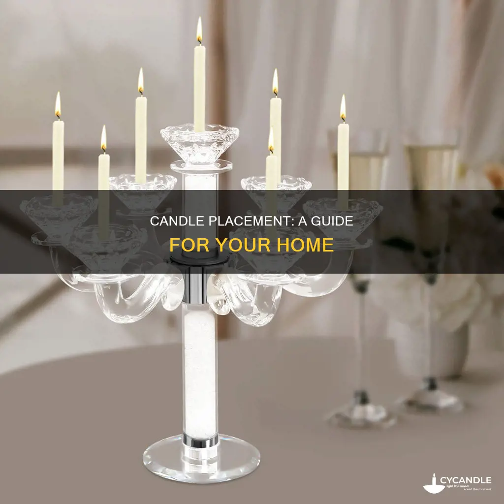 how to place candles in a house