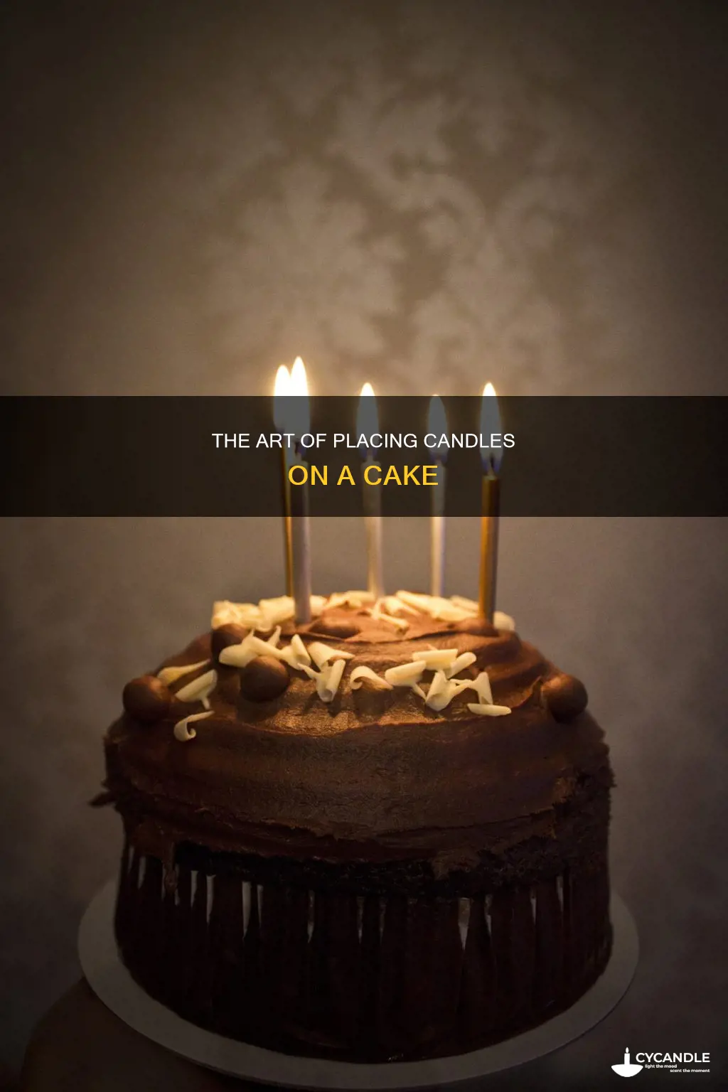 how to place candles on a cake