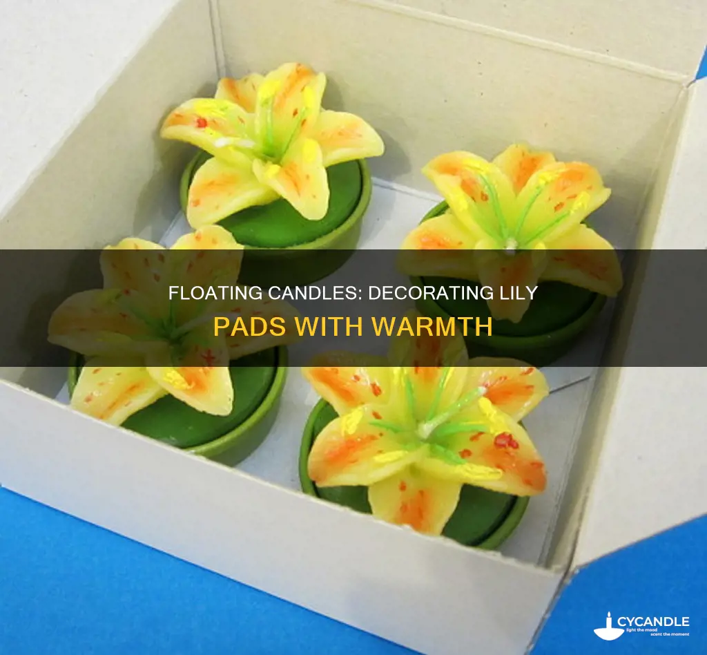 how to place candles on lily pad