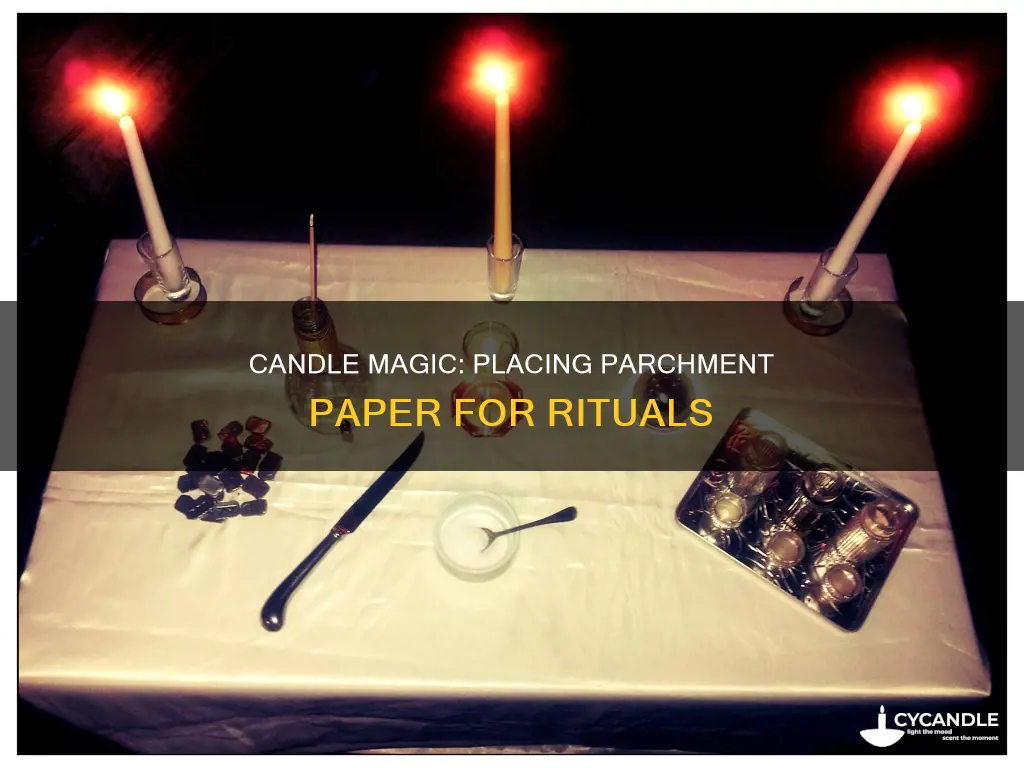 how to place parchment paper for candle rituals
