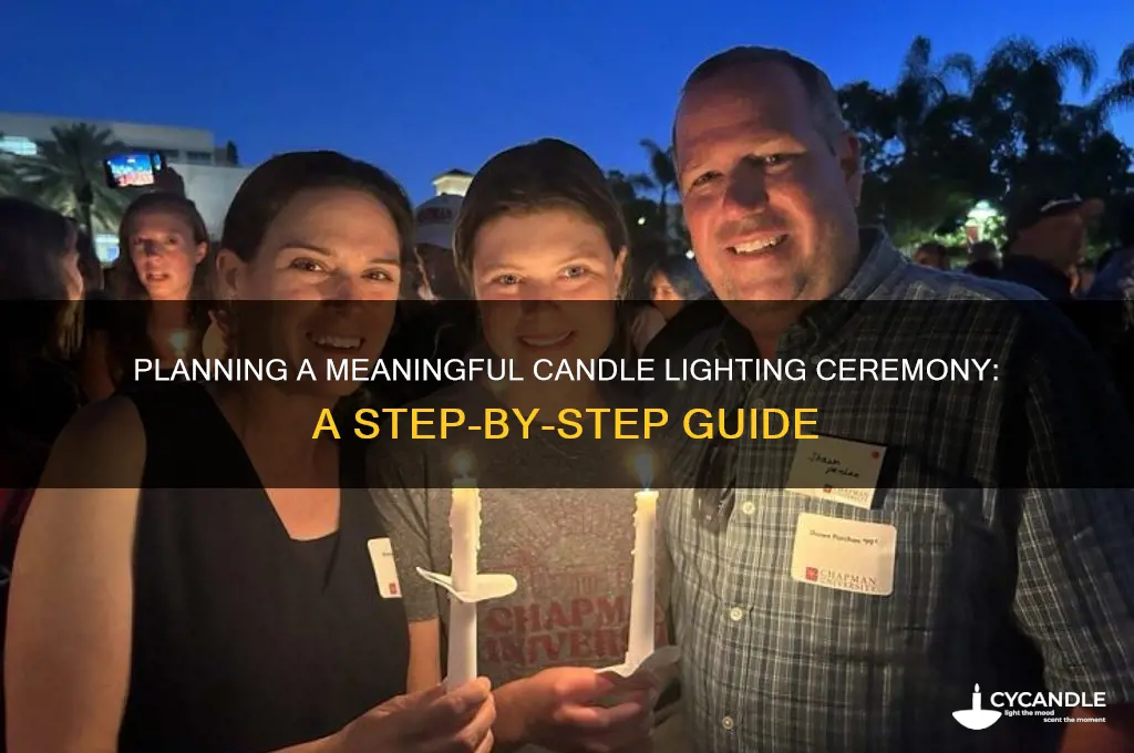 how to plan a candle lighting ceremony