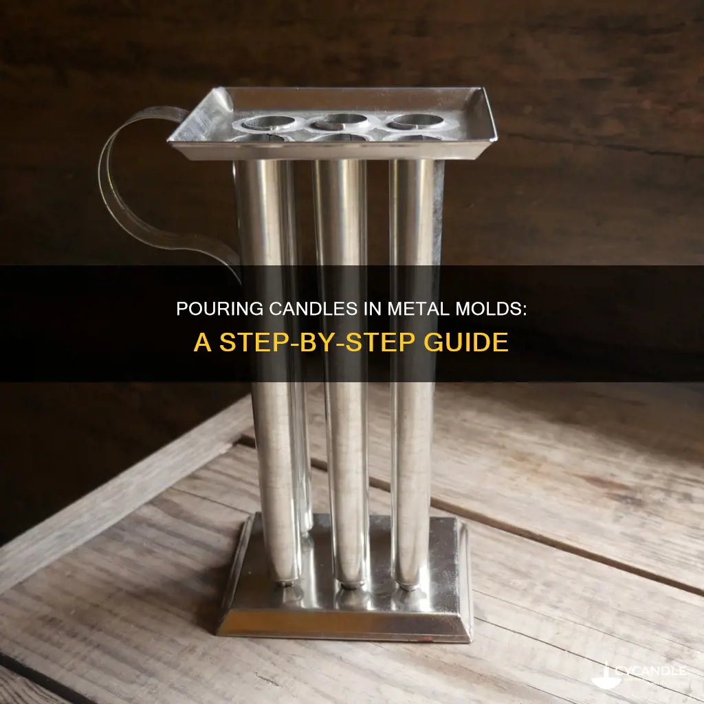 how to poir candles in metal molds