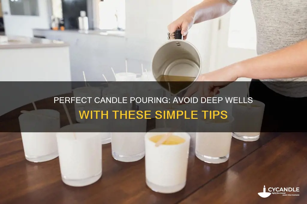 how to pour a candle without getting a deep well