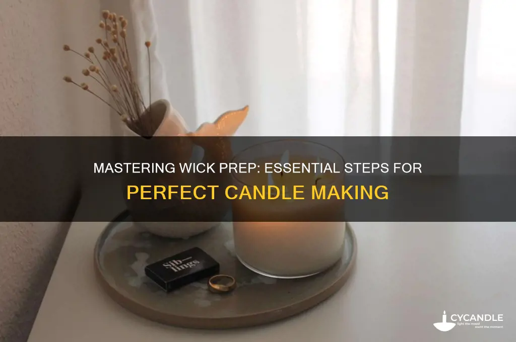 how to prep a wick for candle