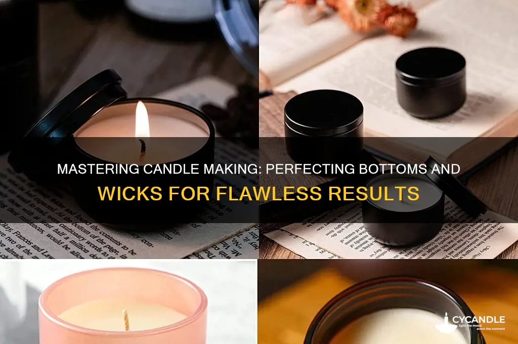how to prepare candle bottoms and wicks finished correctly