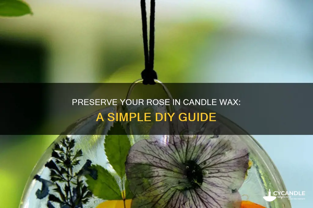 how to preserve a rose in candle wax