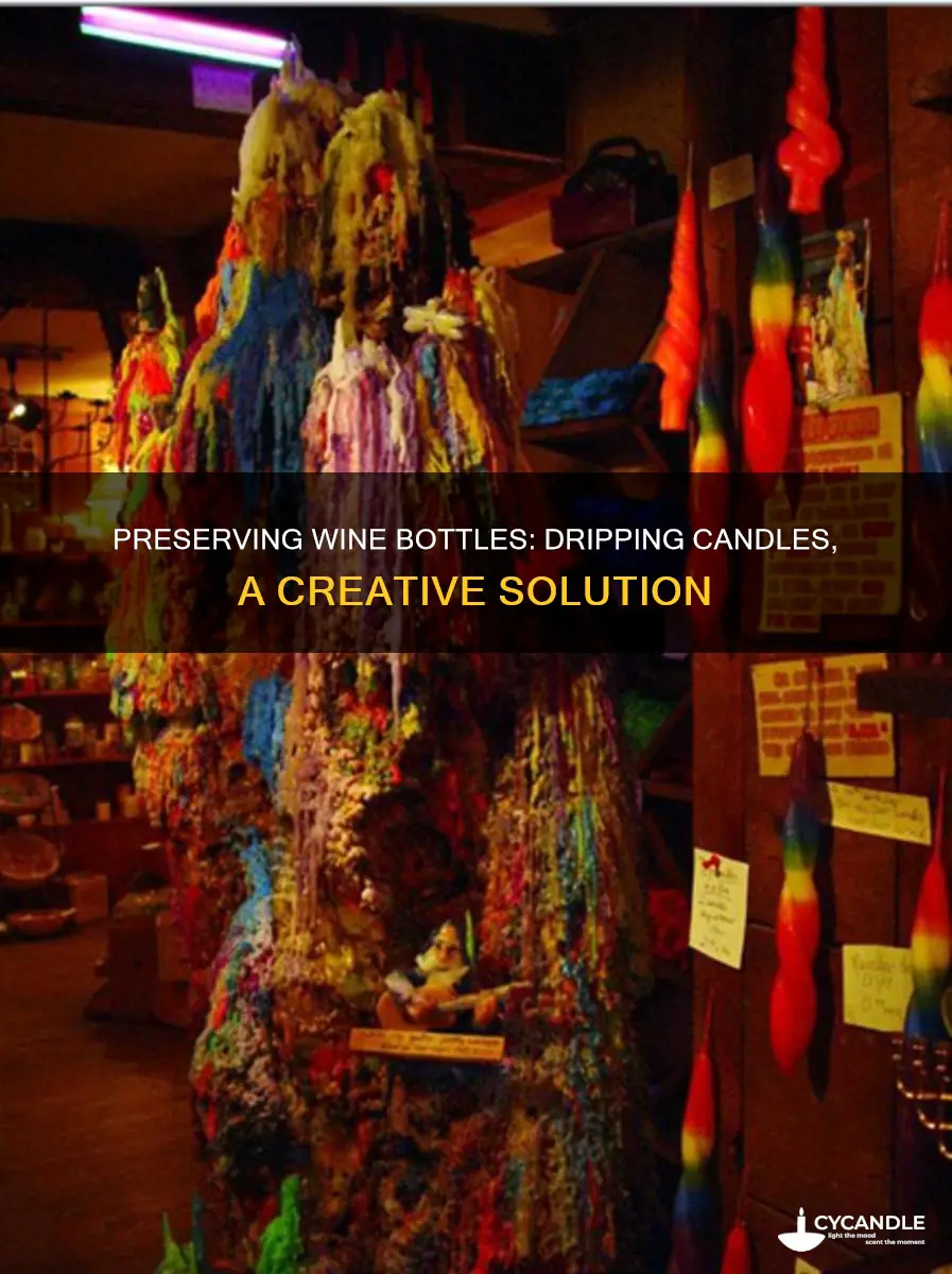 how to preserve a wine bottle with dripping candle