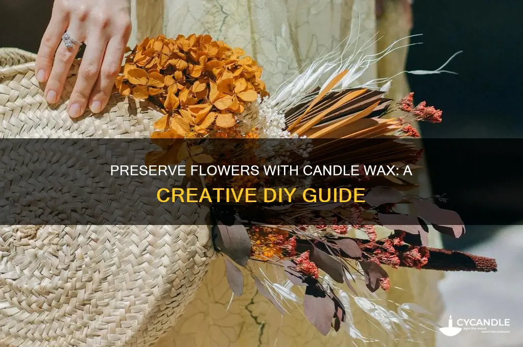 how to preserve flowers with candle wax