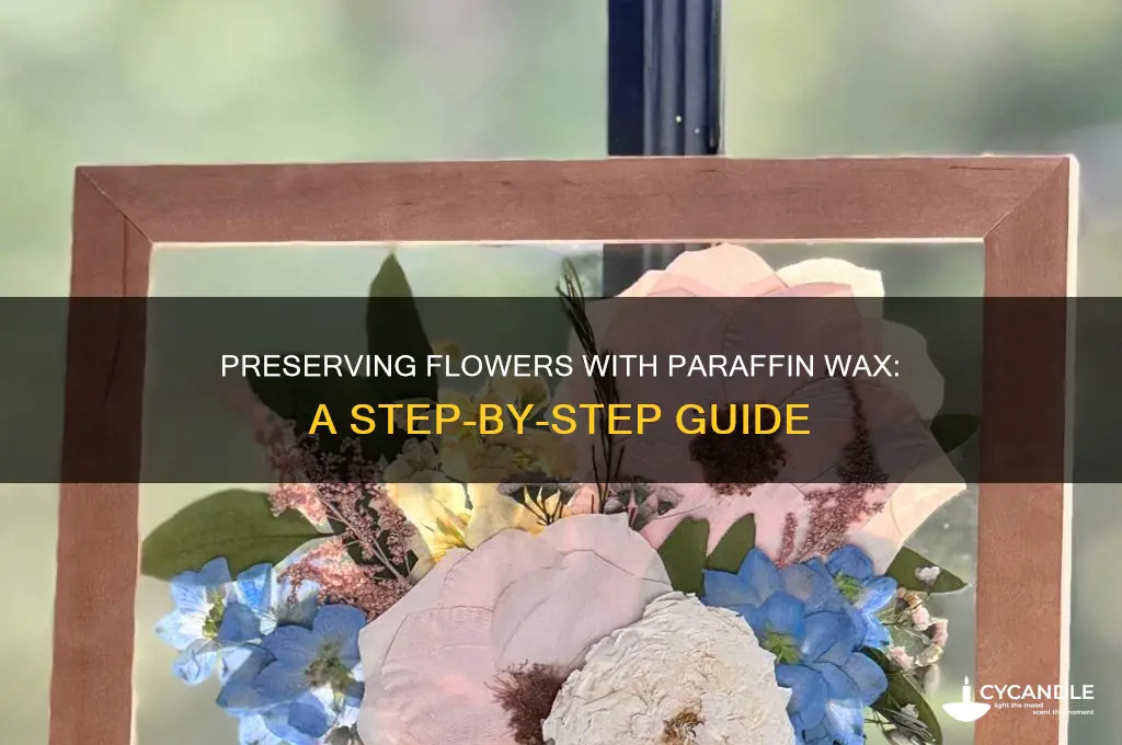how to preserve flowers with paraffin wax