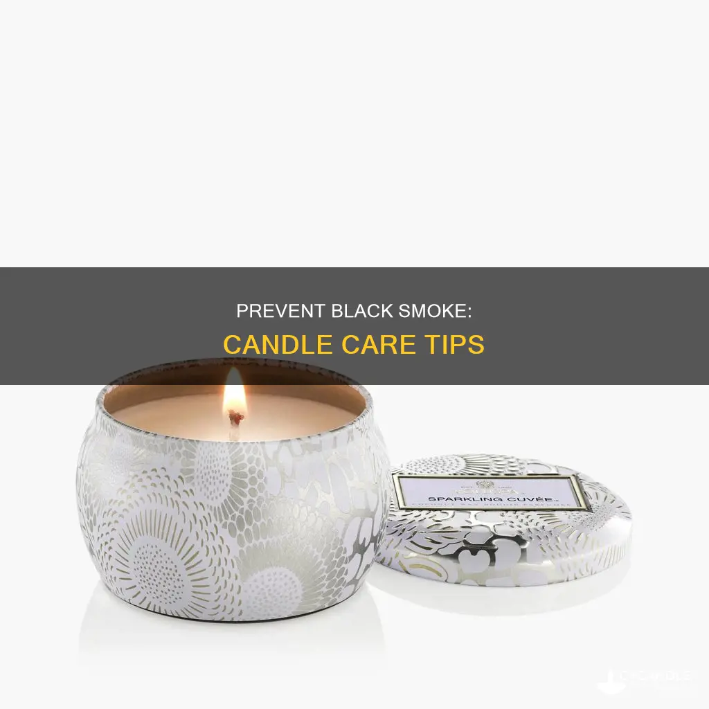 how to prevent black smoke from candles