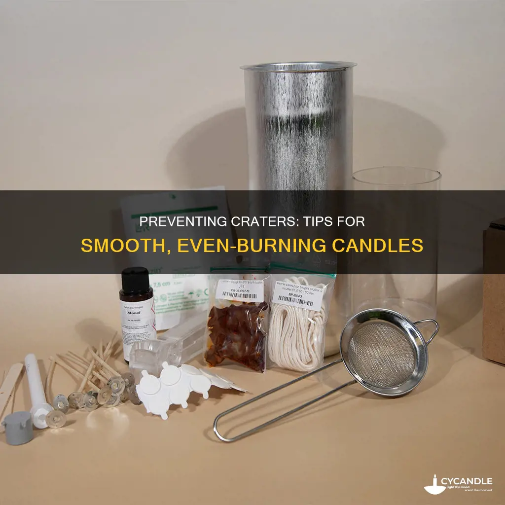 how to prevent craters in candles