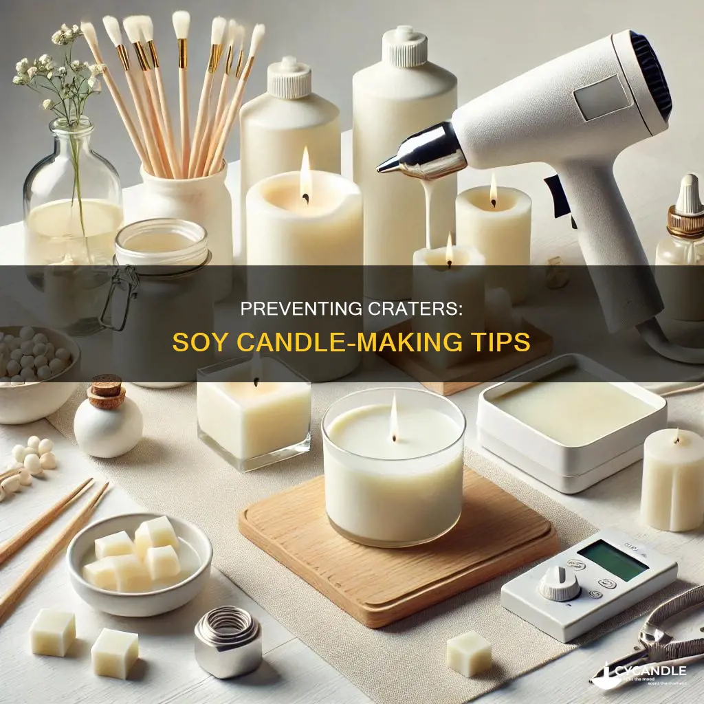 how to prevent craters in soy candles