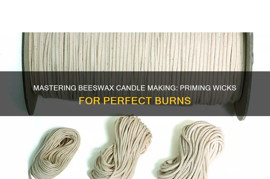 how to prime beeswax candle wicks