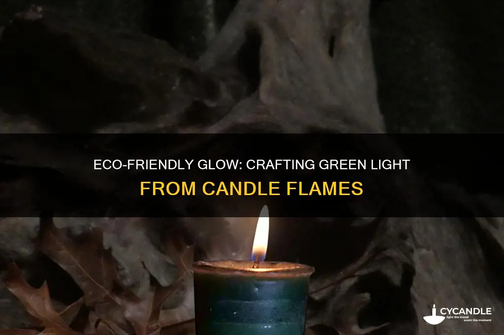 how to produce green light with a candle