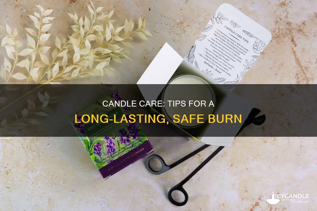 how to properly care for a candle