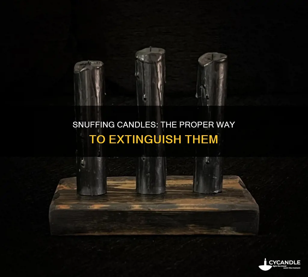 how to properly snuff a candle