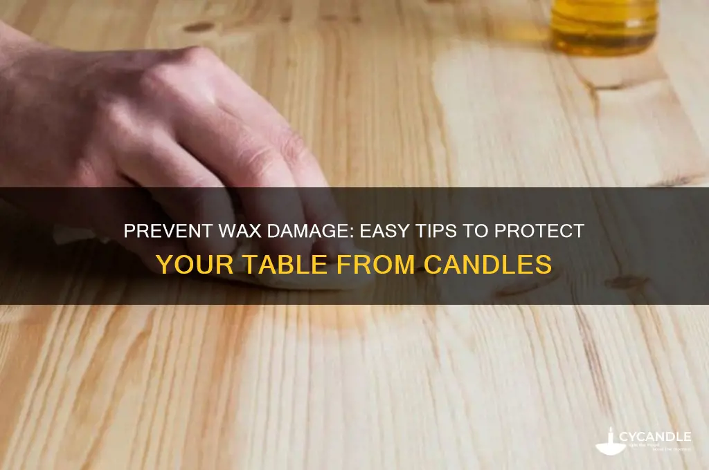 how to protect table from candle wax