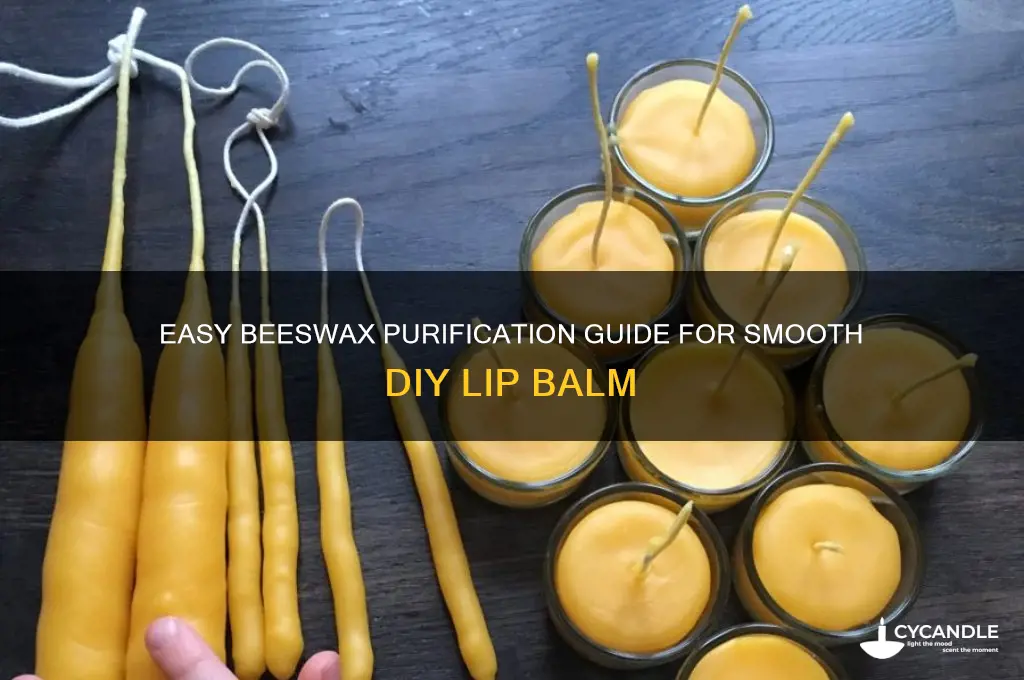 how to purify beeswax for lip balm