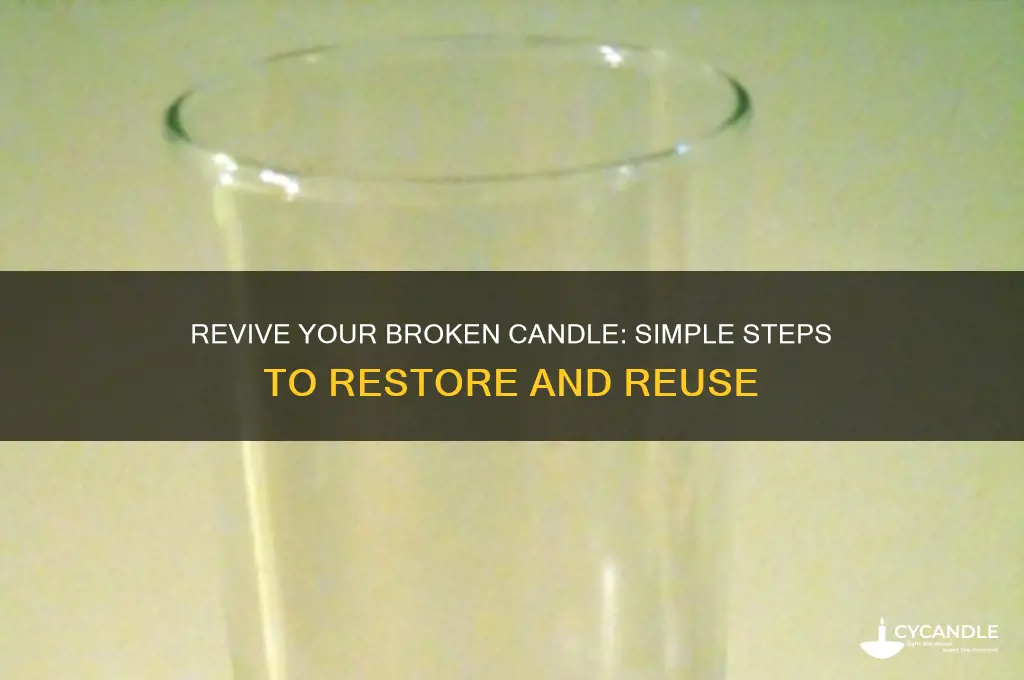 how to put a broken candle back together