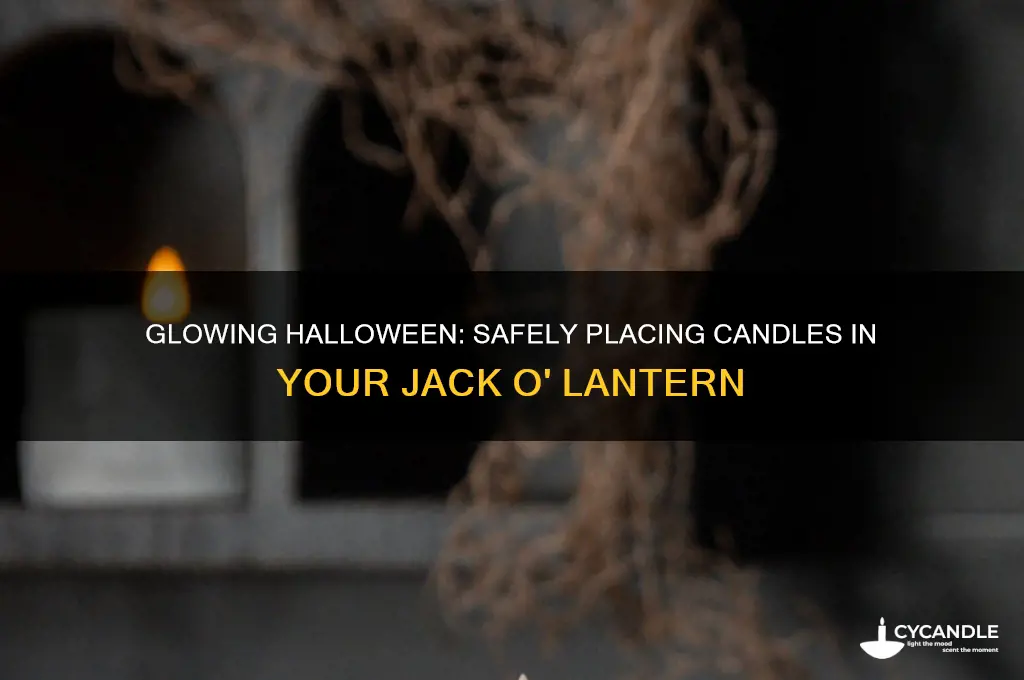 how to put a candle in a jack o lantern